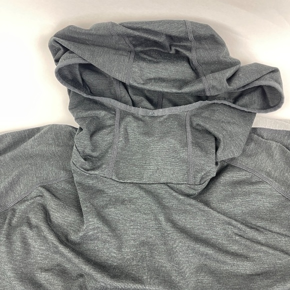 Gapfit Brushed Tech Jersy Hoodie Womens Large Gray - Picture 4 of 9